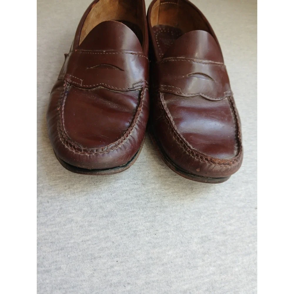 Bass Weejuns Mens 10.5 D Leather Oxblood Loafers Casual Work Dress Slip On